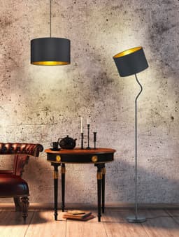 TRIO Leuchten Stehlampe Hostel | Schwarz