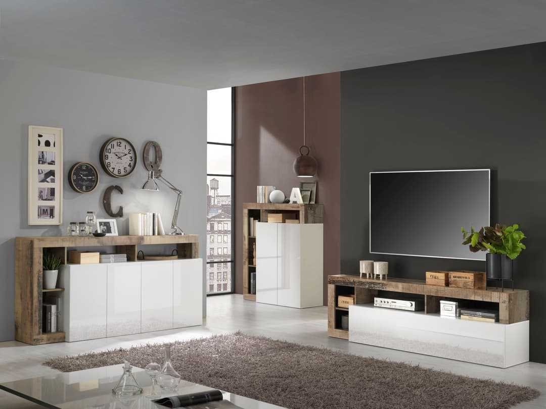Home affaire Highboard Hamburg | Weiß