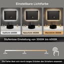 welltime LED-Lichtspiegel Toledo | Schwarz 4