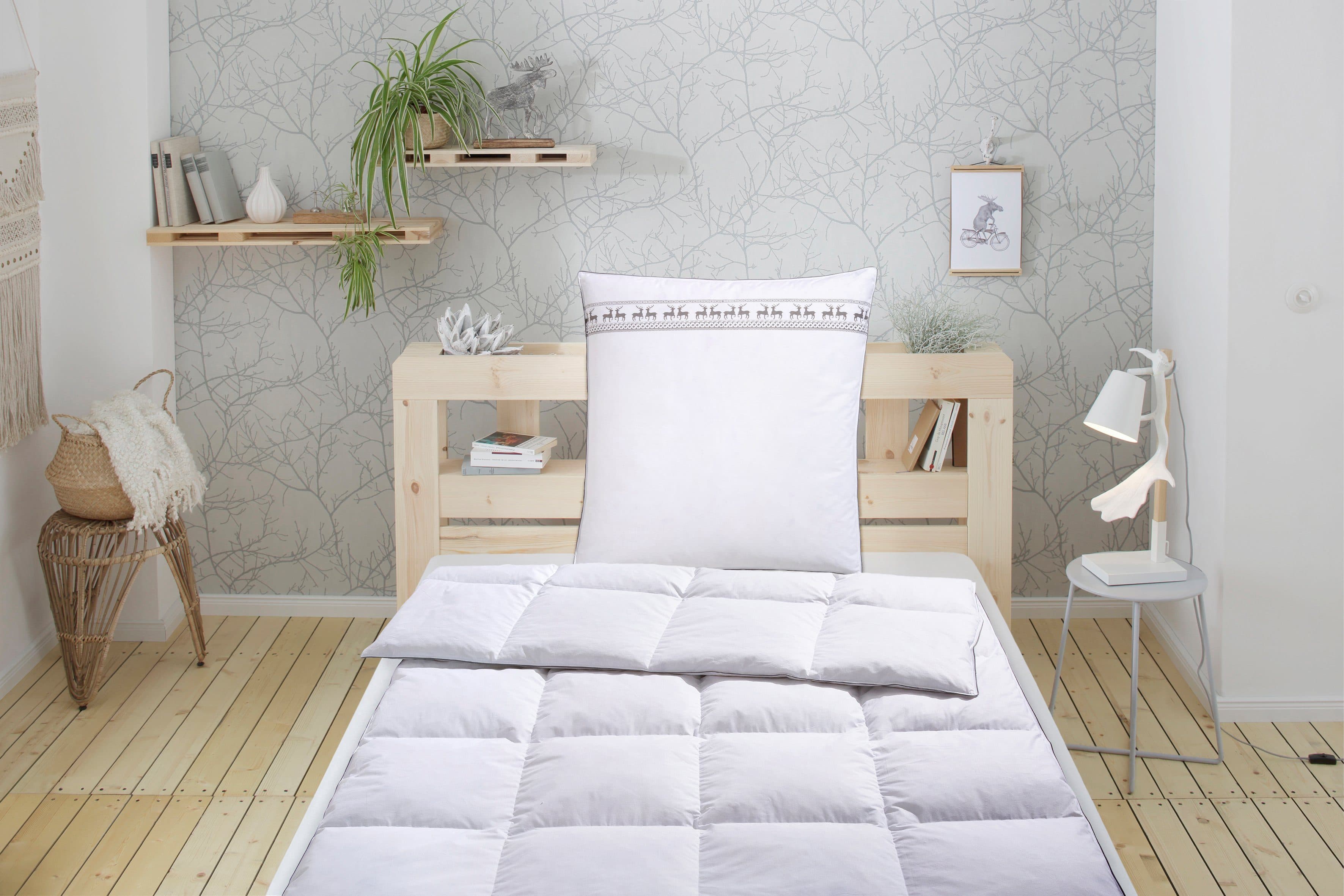 OTTO home Federbettdecke + Kopfkissen Forsakar | Weiß
