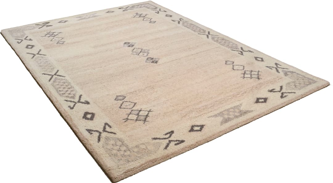 THEKO Royal Berber Wollteppich | Beige