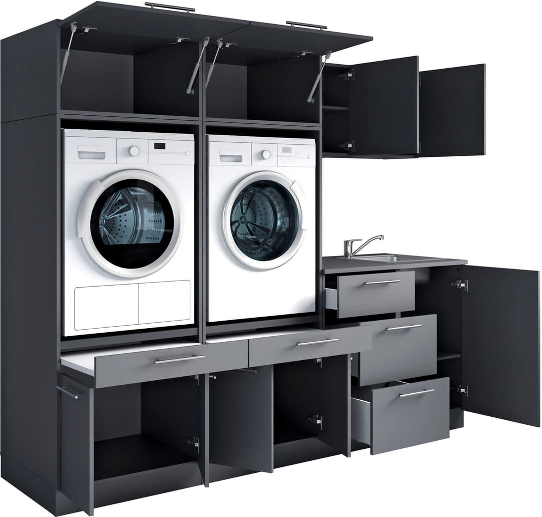 Laundreezy Mehrzweckschrank-Set | Schwarz