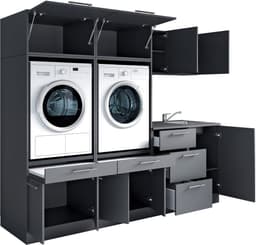 Laundreezy Mehrzweckschrank-Set | Schwarz