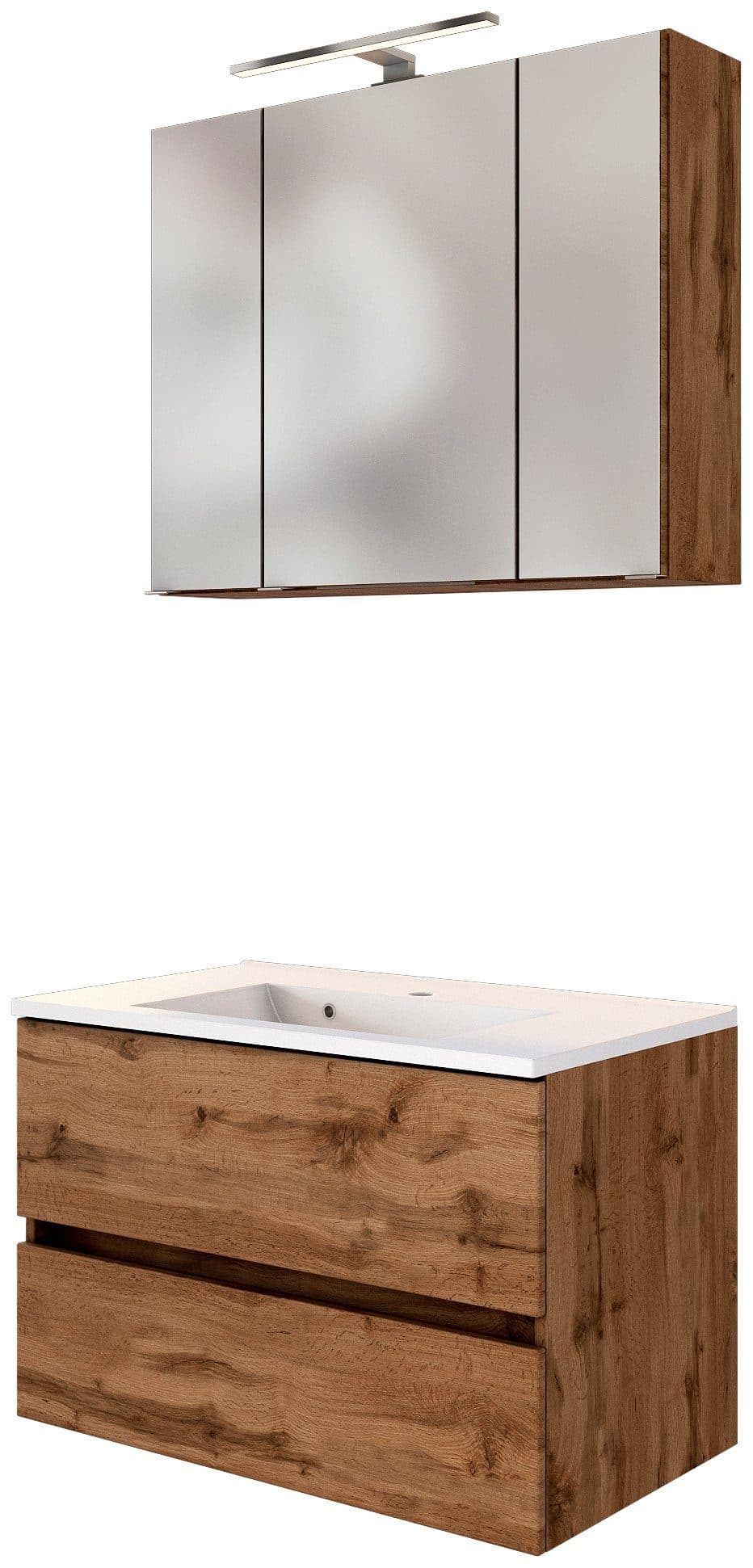 welltime Badmöbel-Set Baabe | Braun