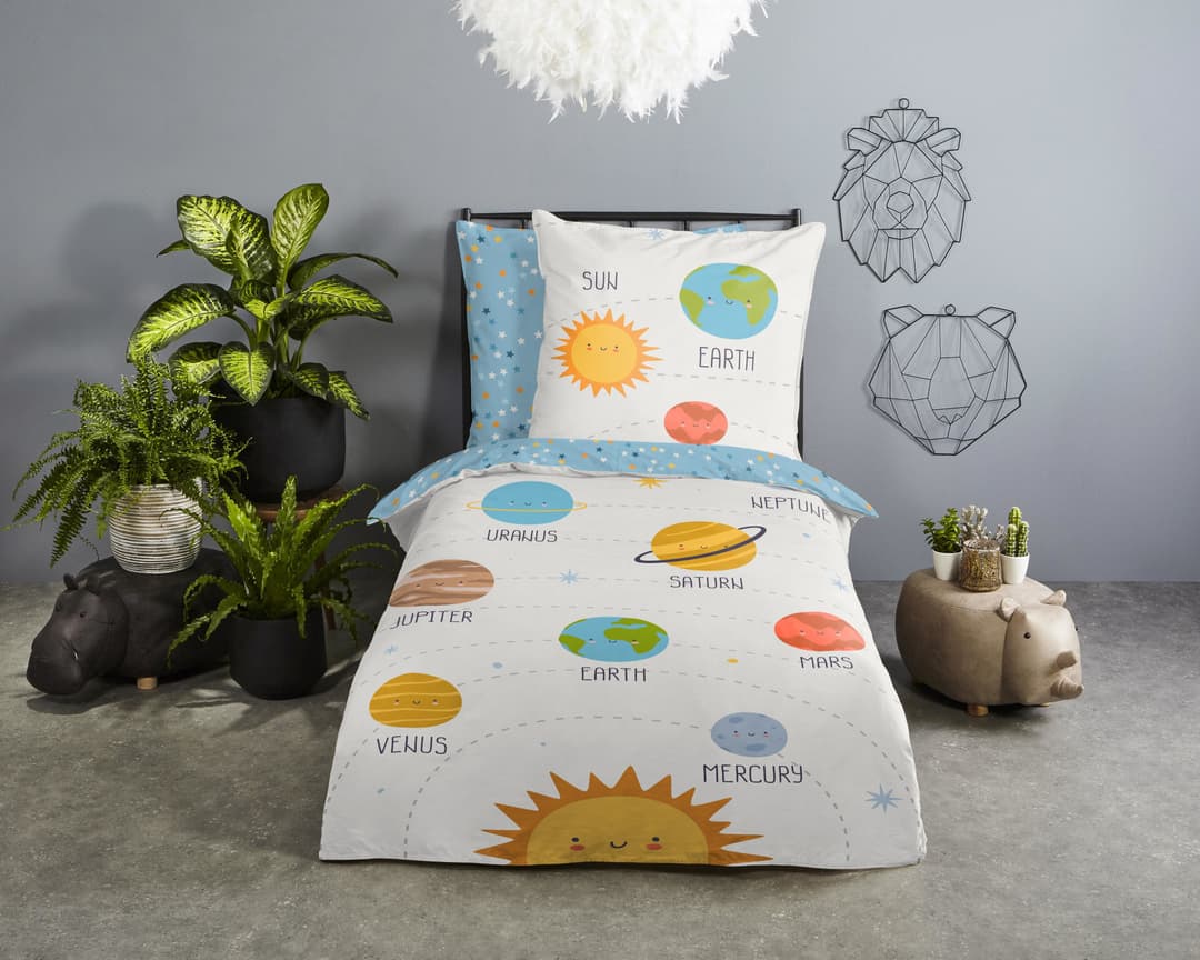 good morning Kinderbettwäsche Astraa | Blau