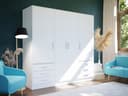 FORTE Kleiderschrank Jupiter | Weiß 3