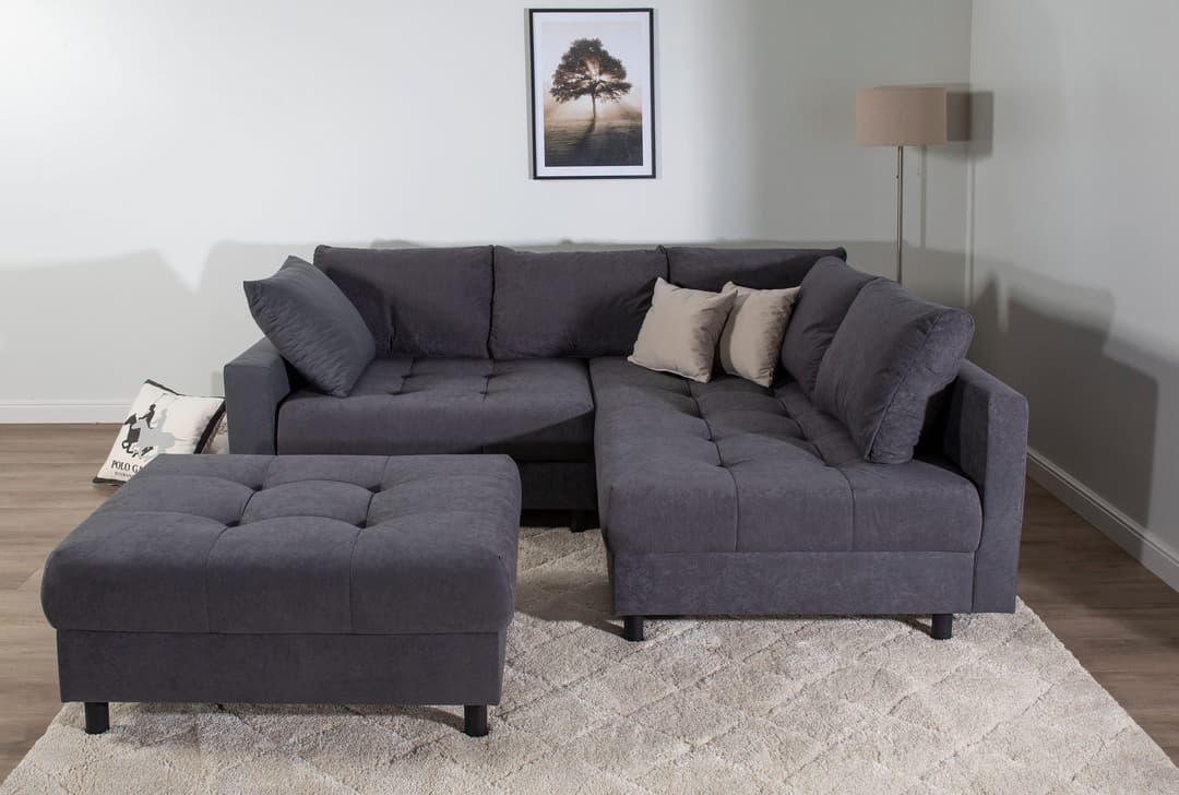 COLLECTION AB Ecksofa Toni L-Form | Grau