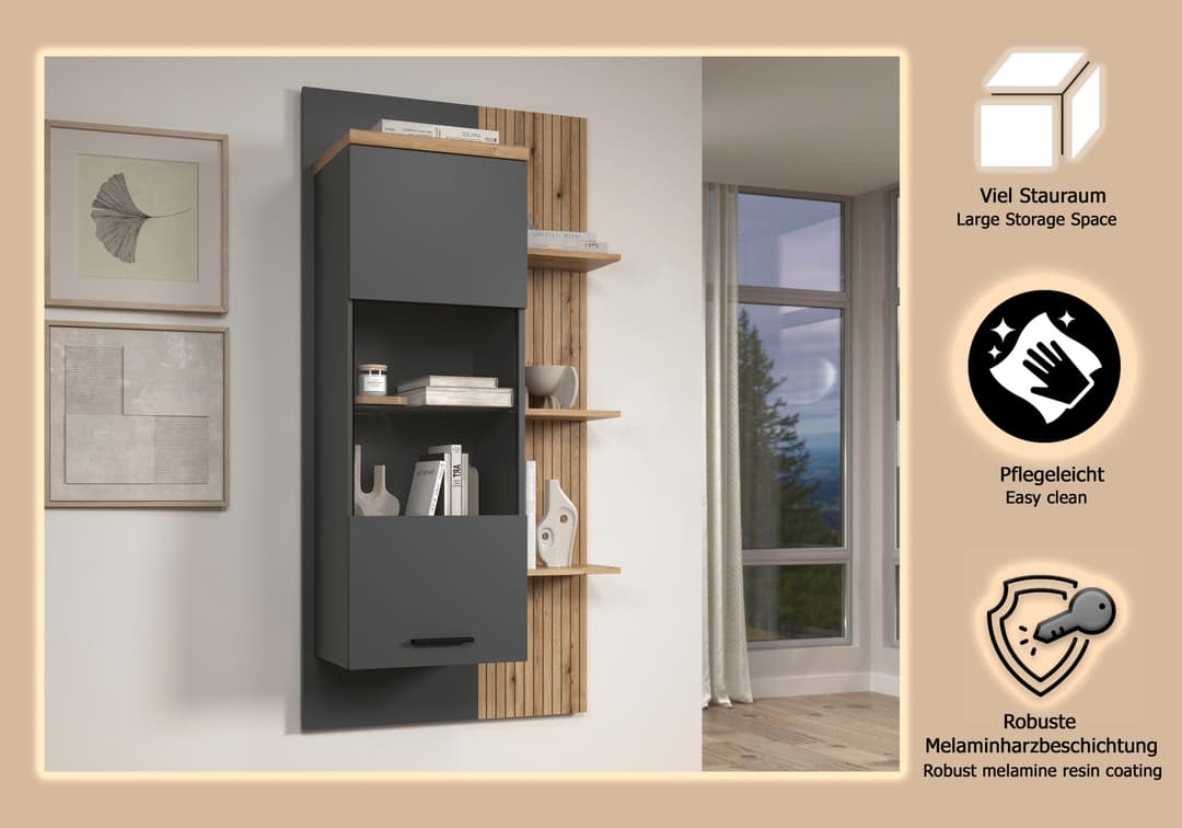 Home affaire Hängevitrine Bajo | Braun