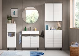 welltime Hochschrank Litica | Weiß