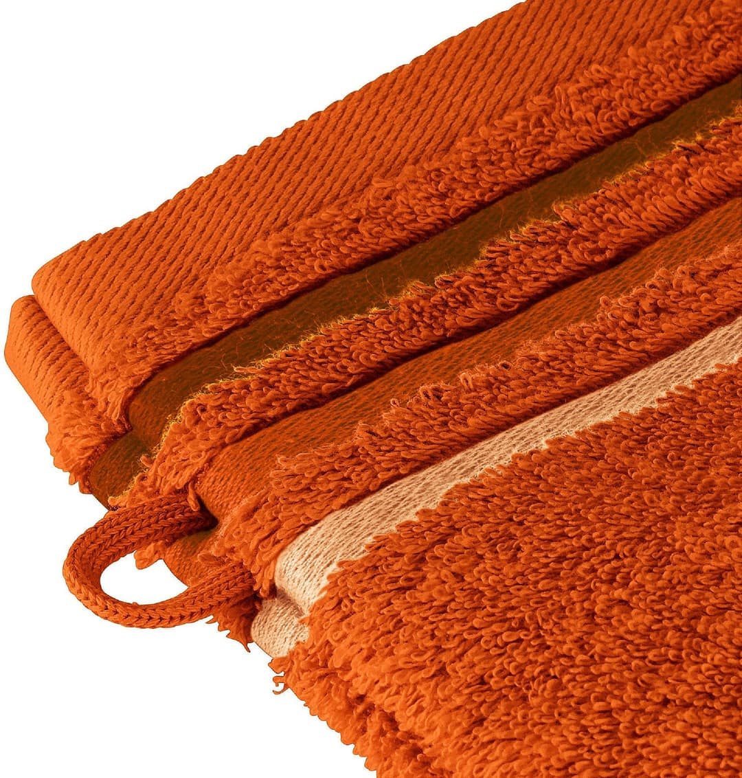 Schiesser Waschhandschuh Skyline Color | Terrakotta
