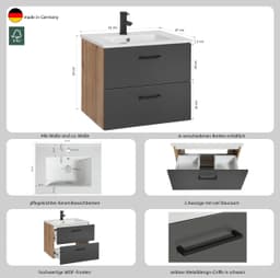 welltime Waschtisch Trento | Braun