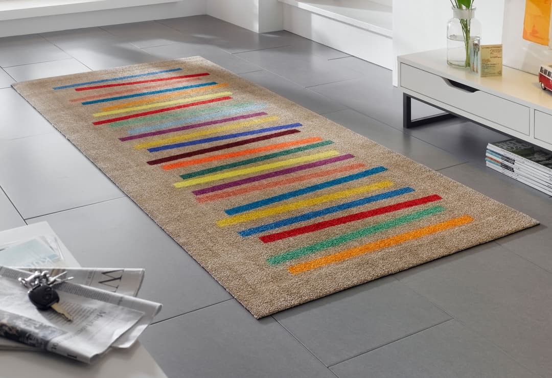 wash+dry by Kleen-Tex Läufer Mixed Stripes | Mehrfarbig