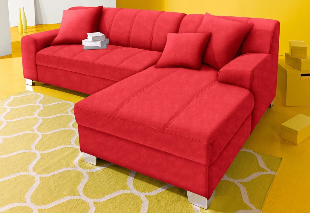 DOMO collection Ecksofa Turah | Rot