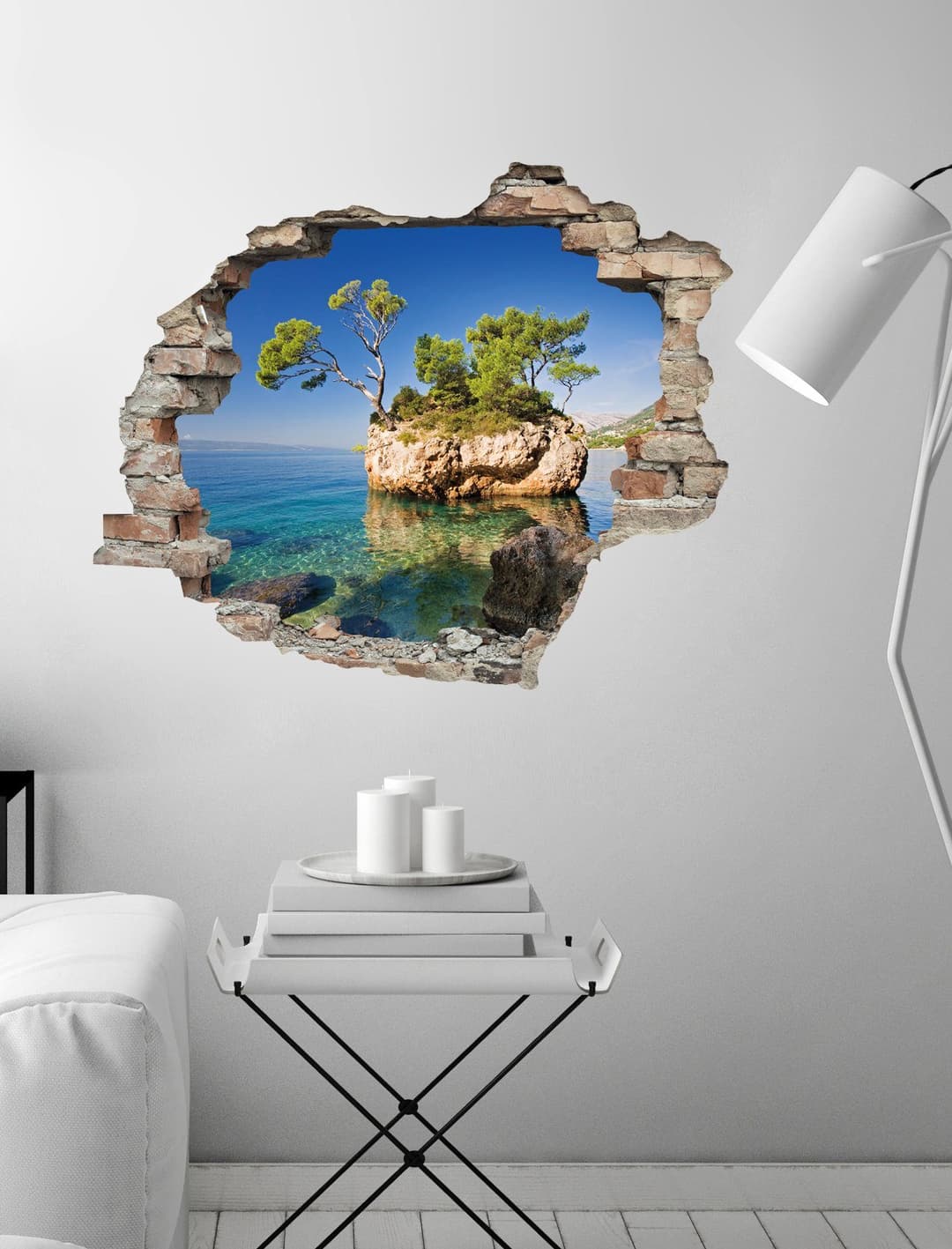 queence Wandtattoo Insel | Mehrfarbig