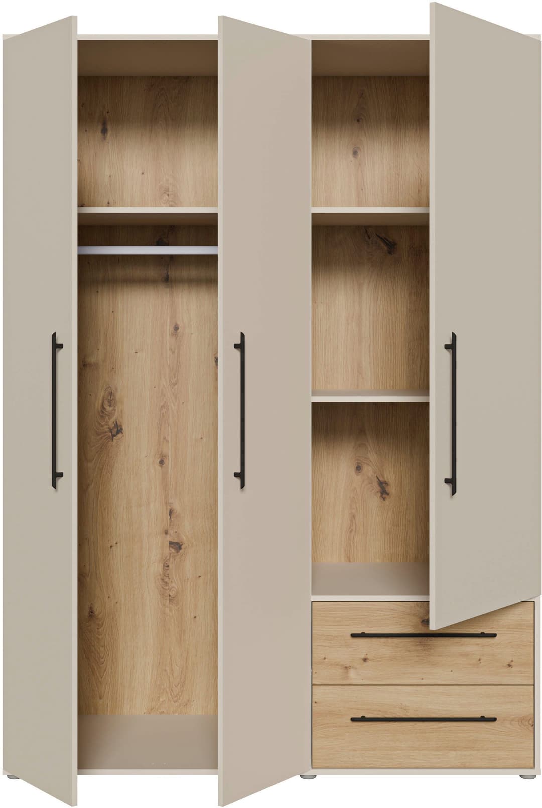 FORTE Kleiderschrank Mokkaris | Holztöne