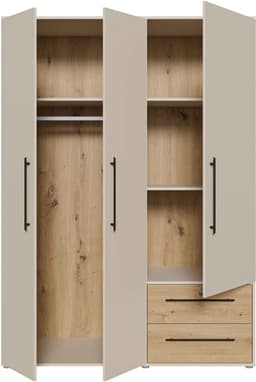 FORTE Kleiderschrank Mokkaris | Holztöne