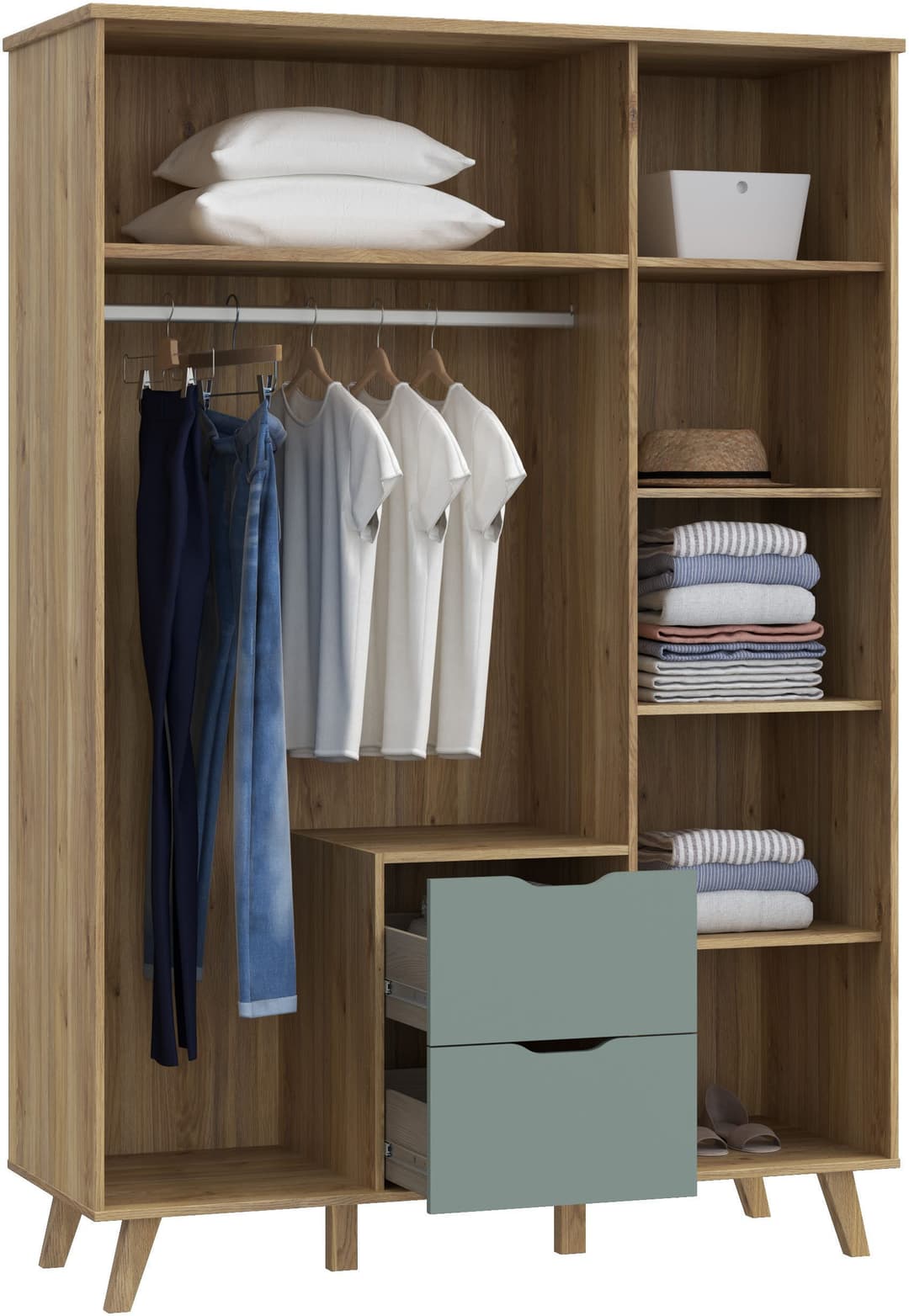 Forte Drehtürenschrank Vankka | Grün