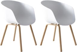 SalesFever Schalenstuhl Lund | Weiß