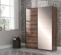 FORTE Schwebetürenschrank Jacky | Holztöne