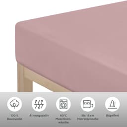OTTO home Spannbettlaken PHYSALIS Comfort | Rosa