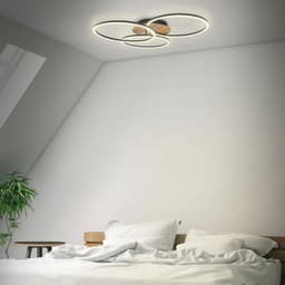 B.K.Licht LED Deckenleuchte BK_FR1528 | Holztöne