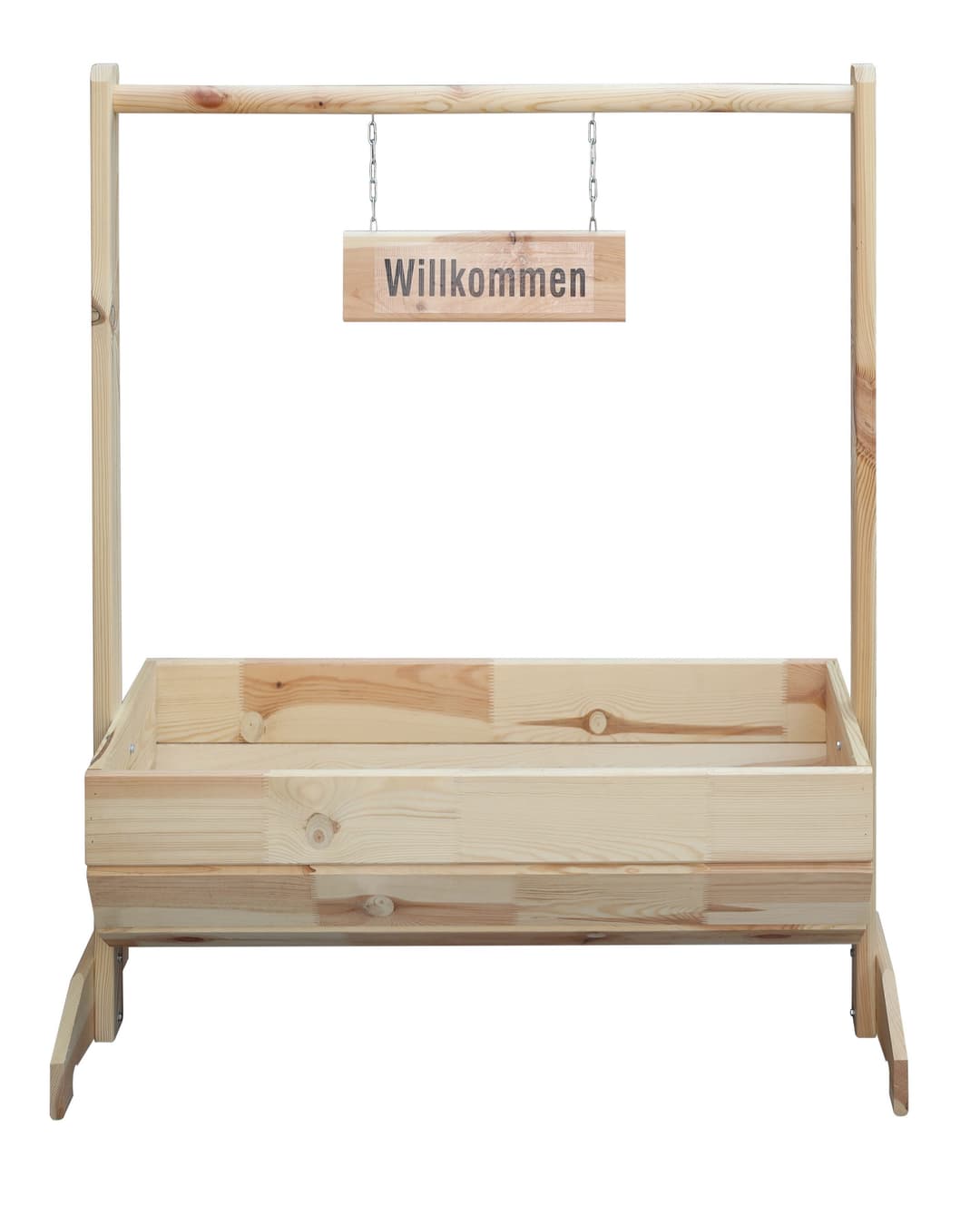 Promadino Pflanzkübel Willkommen | Holztöne
