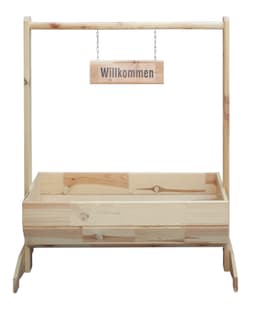 Promadino Pflanzkübel Willkommen | Holztöne