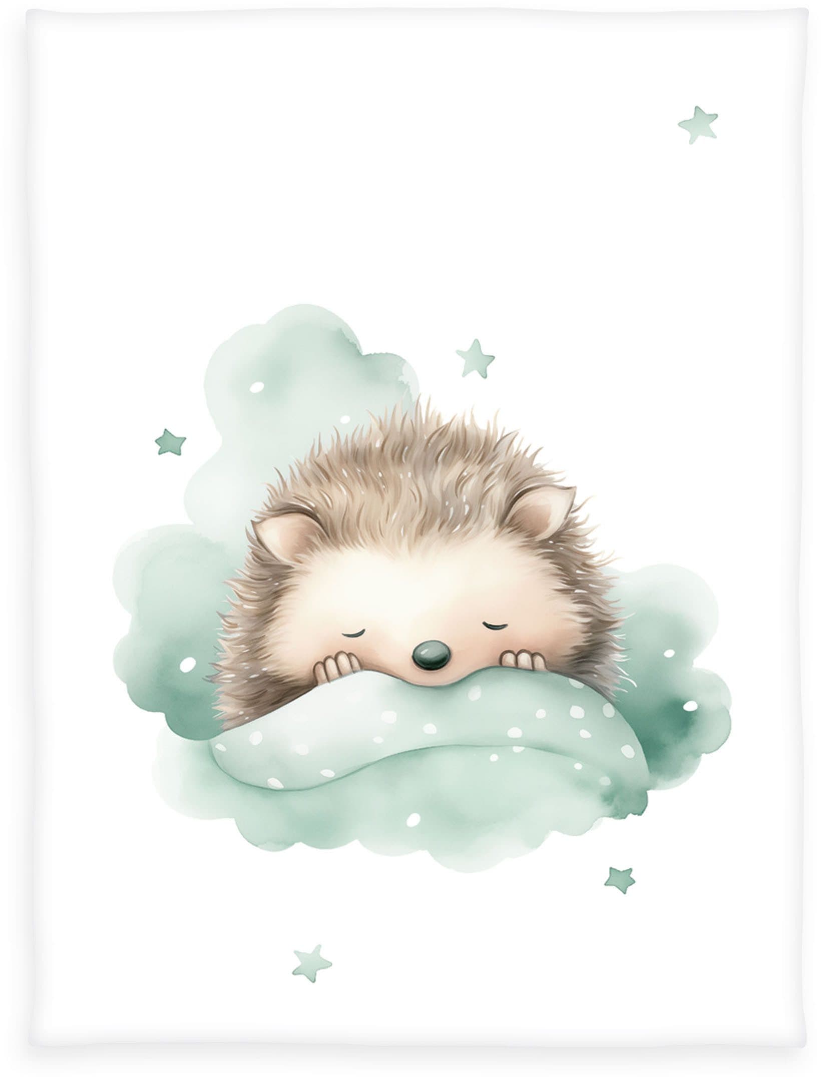 Babydecke babybest Kleiner Igel | Mehrfarbig
