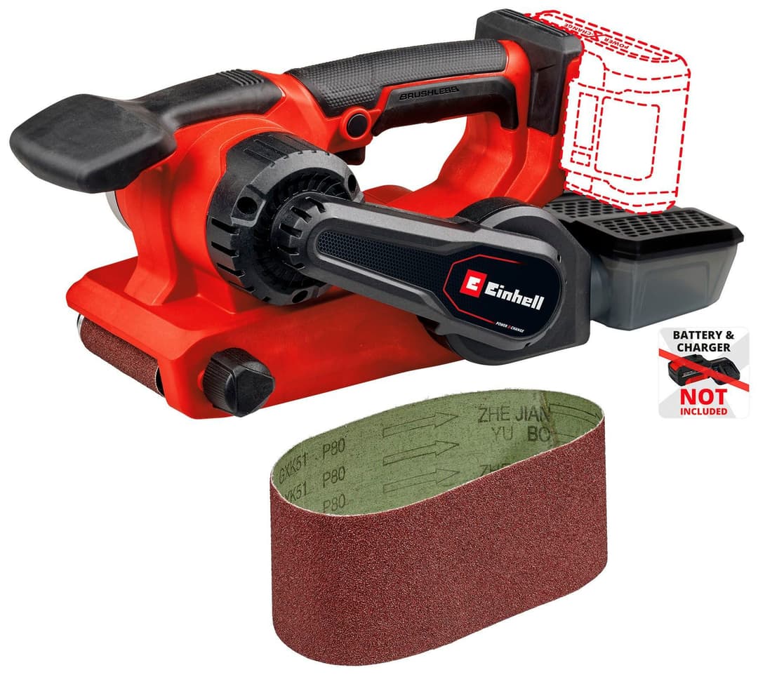 Einhell Akku-Bandschleifer TP-BS 18/457 Li BL - Solo | Rot