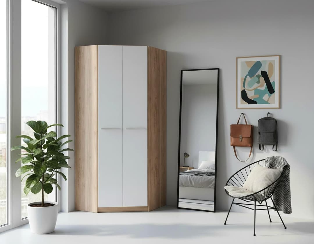 priess Eckkleiderschrank Barcelona | Holztöne