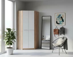priess Eckkleiderschrank Barcelona | Holztöne