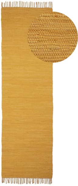 carpetfine Teppich Kelim Chindi uni | Gelb