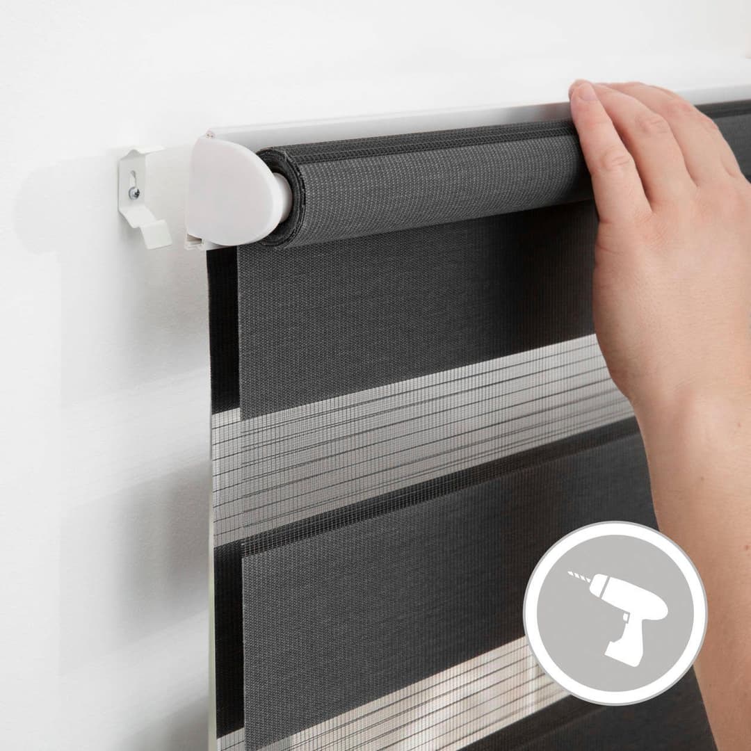 Doppelrollo Duo Rollo Klemmfix | Grau