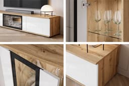 Home affaire Wohnwand Caro | Holztöne