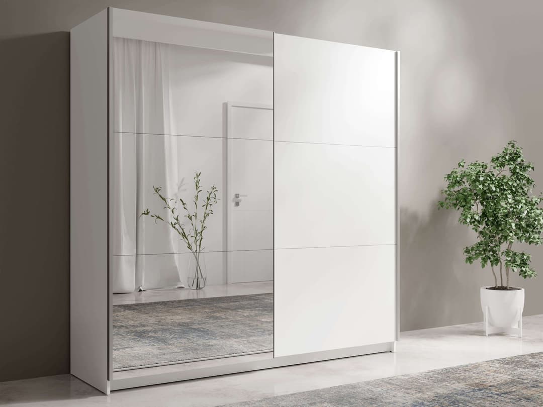 Home affaire Schwebetürenschrank Kleiderschrank Fresno | Weiß