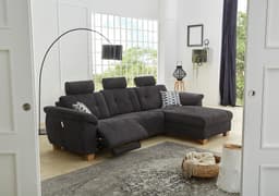 Jockenhöfer Gruppe Ecksofa Savona | Schwarz