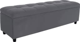 Bettbank Abgesteppt | Grau