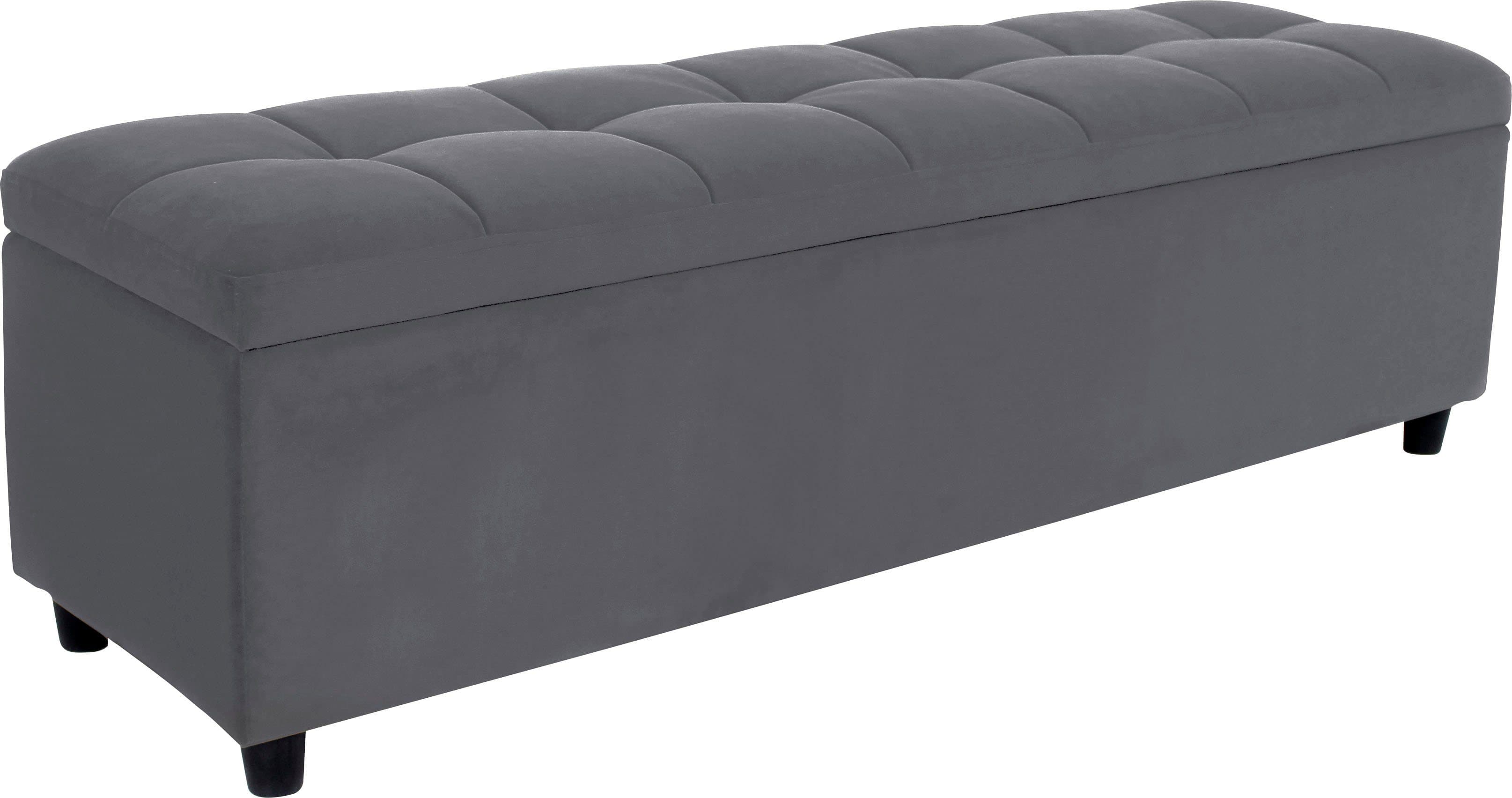 Bettbank Abgesteppt | Grau