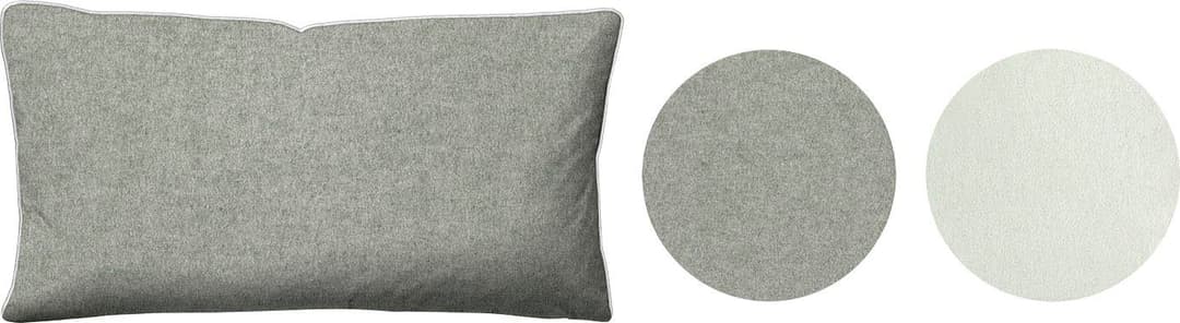 Biberna Kissenbezug Hermal Flanell | Grau