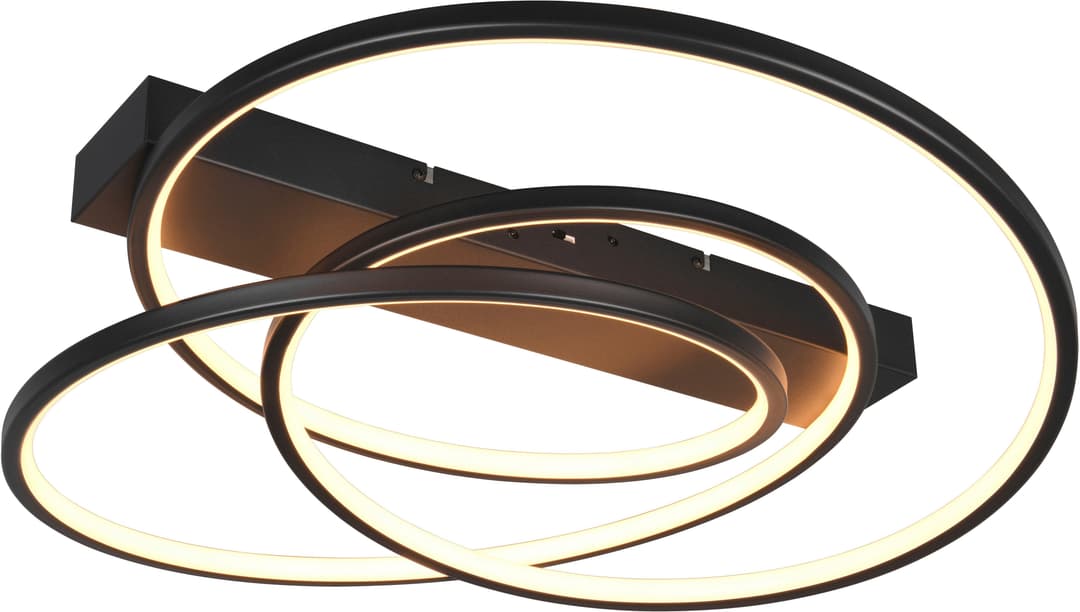 TRIO Leuchten LED Deckenleuchte DARVIN | Schwarz