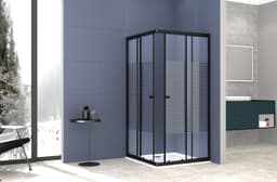 welltime Eckdusche Trento | Schwarz