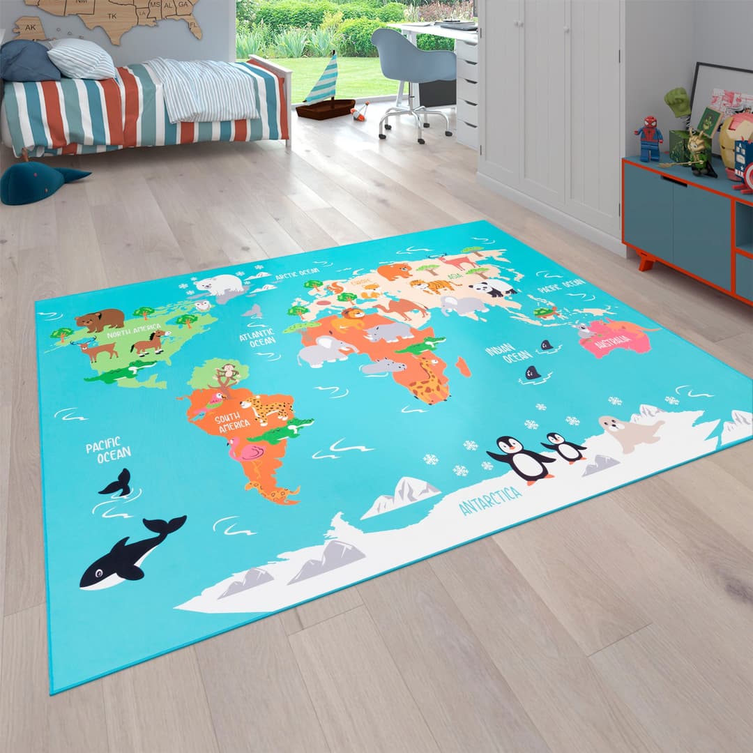 Paco Home Kinderteppich Bino 564 | Türkis