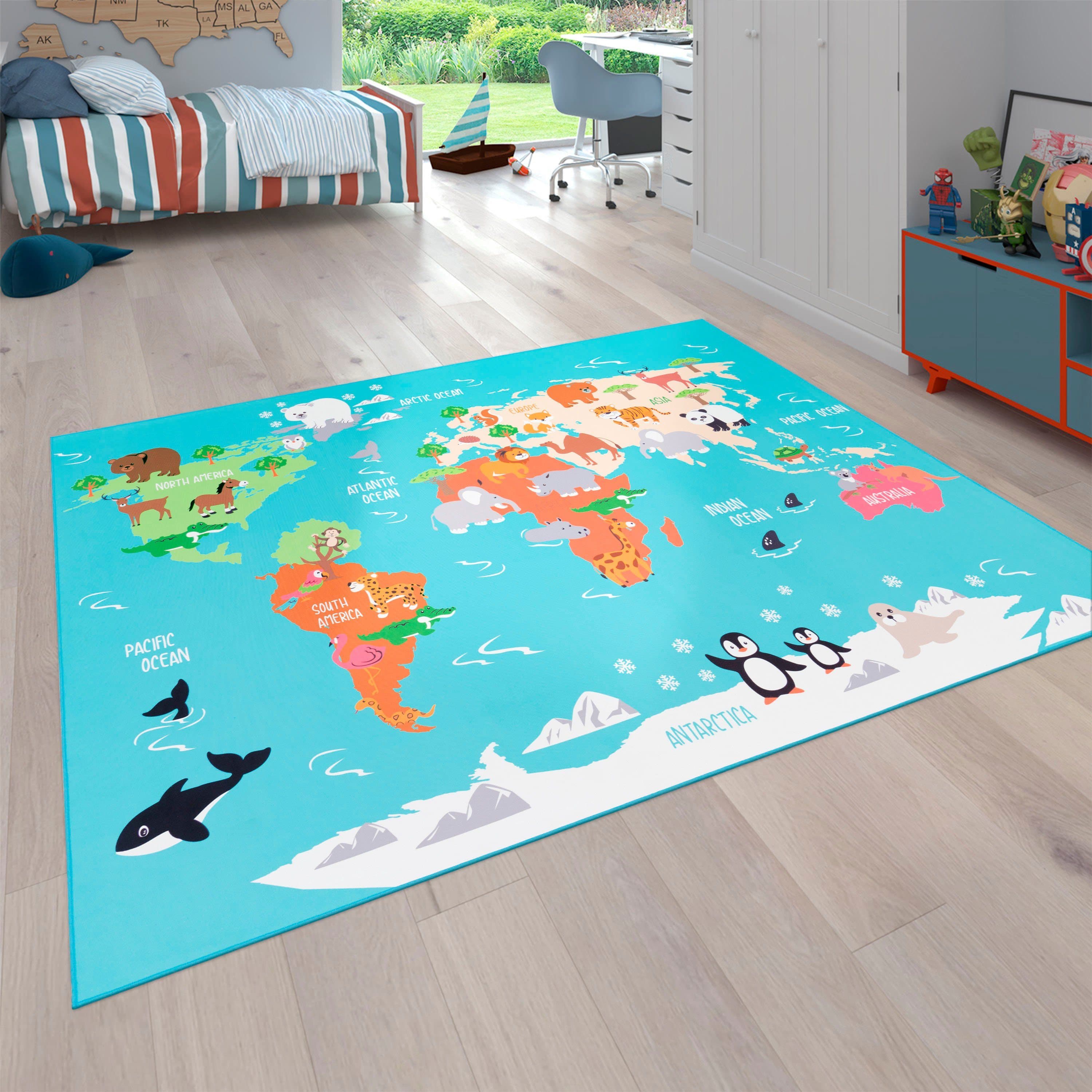 Paco Home Kinderteppich Bino 564 | Türkis