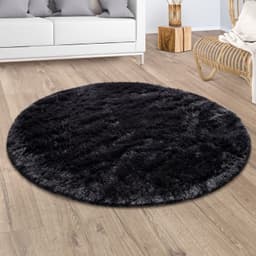 Paco Home Hochflor-Teppich Silky 591 | Schwarz