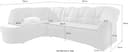 DOMO collection Ecksofa Papenburg | Rot 5