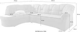 DOMO collection Ecksofa Papenburg | Rot