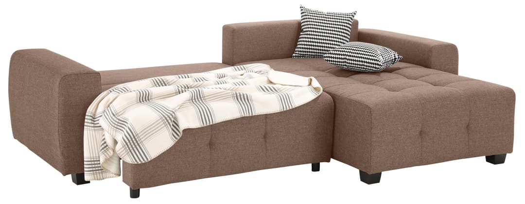 Home affaire Ecksofa Bella L-Form | Braun