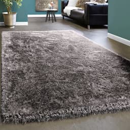 Paco Home Touch 100 Hochflor-Teppich | Grau