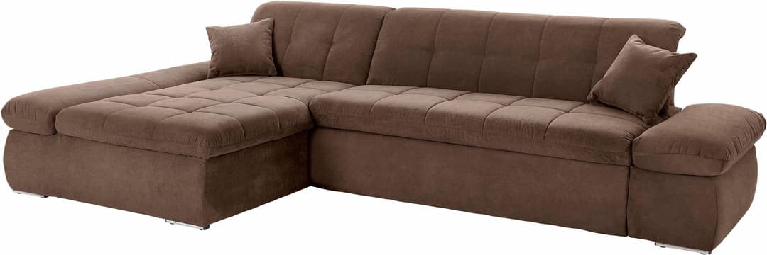 DOMO collection Ecksofa NMoric XXL | Braun