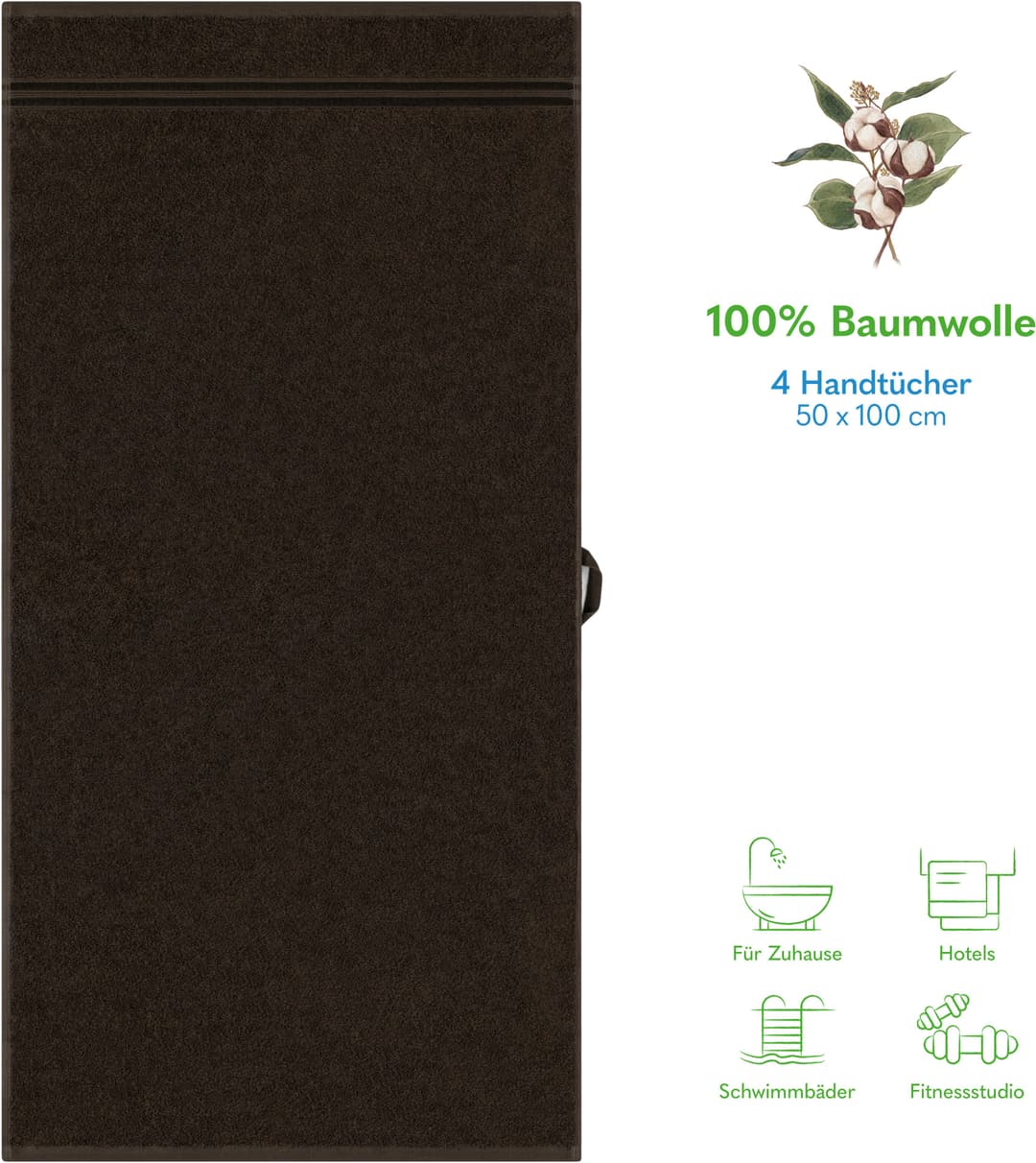 HAMMETEX Handtuch Set | Braun